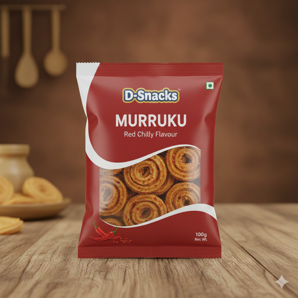 D-Snacks Red Chilly Murruku