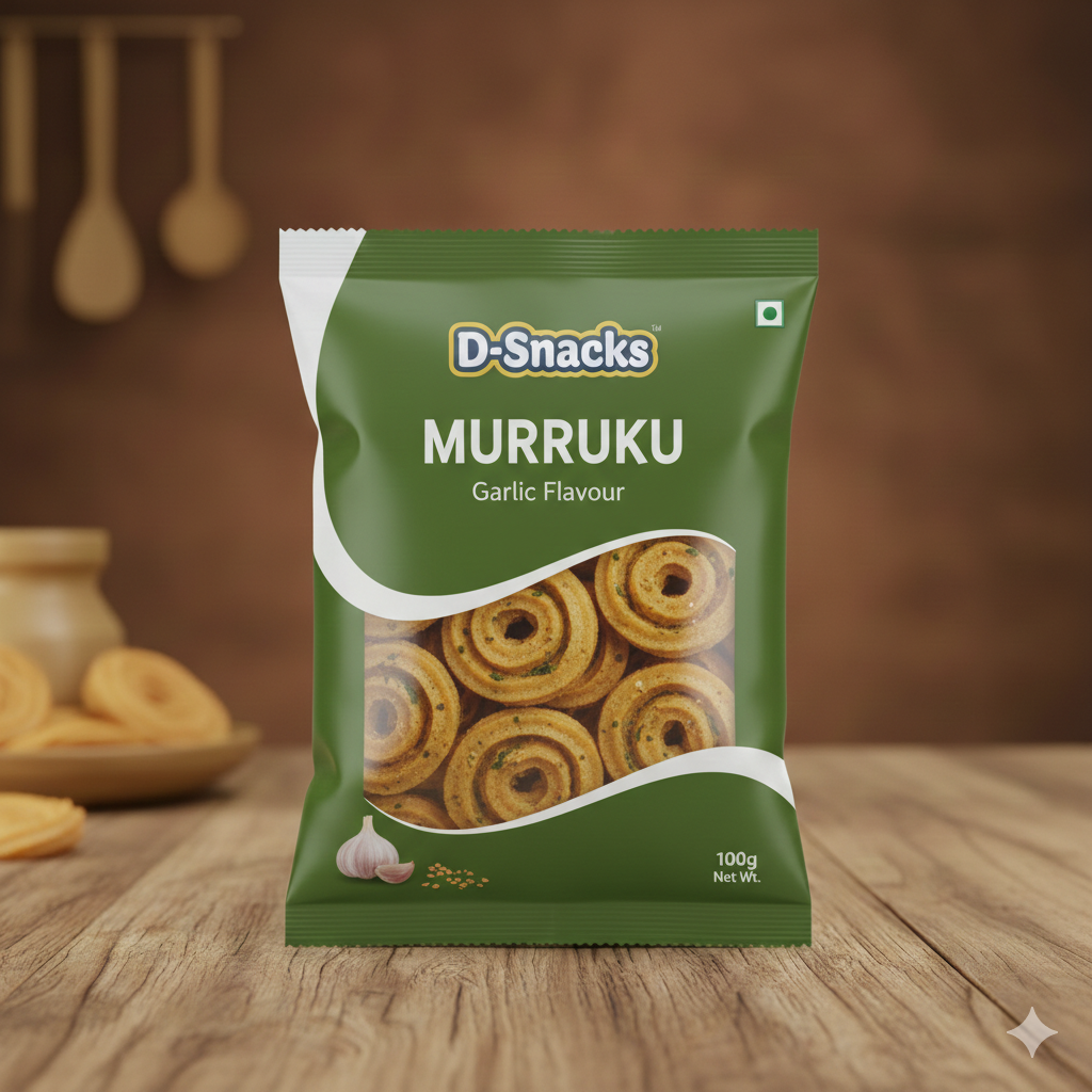 D-Snacks Garlic Murruku
